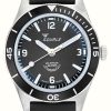 Jewelry Squale | Squale Super-Squale Arabic (38Mm) Black Dial / Black Rubberised Leather Strap