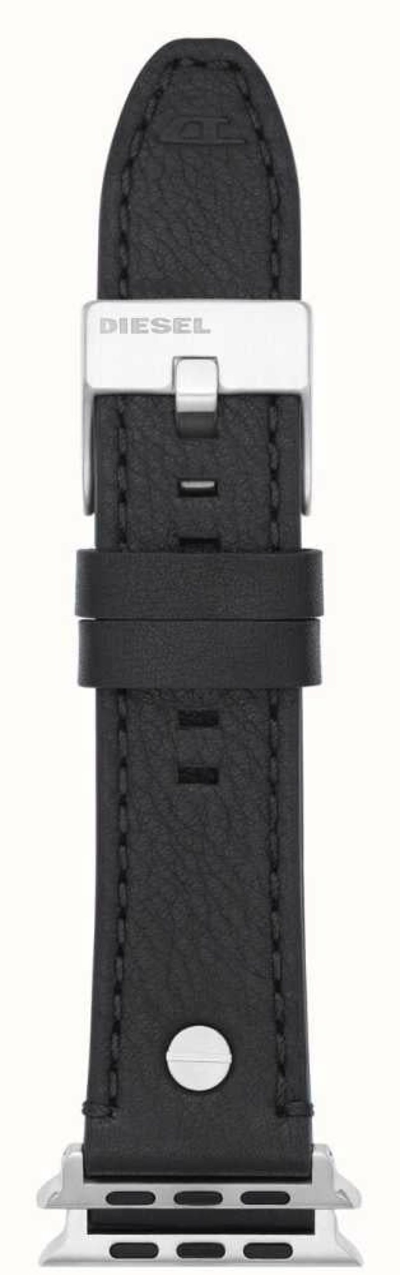 Men'S Diesel | Diesel Apple Watch Strap (42/44/45Mm) Black Leather