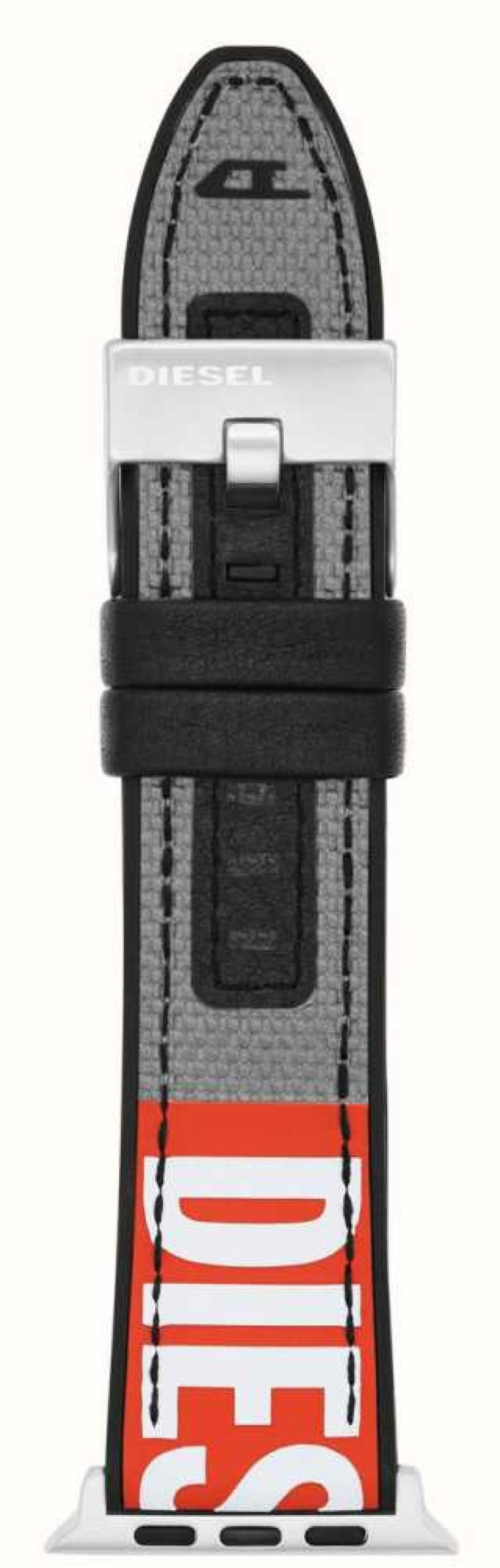 Men'S Diesel | Diesel Apple Watch Strap (42/44/45Mm) Grey Nylon