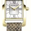 Women'S Herbelin | Herbelin V Avenue | Silver Rectangle Dial | Leather Snake Strap