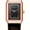 Women'S Herbelin | Herbelin Montre Art Deco 1925S Empire Rose Tone Black Leather