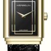 Women'S Herbelin | Herbelin Art Deco | Black Dial | Black Leather Strap