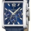 Men'S Festina | Festina Quartz Chrono (38Mm) Blue Dial / Blue Leather