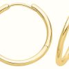 Jewelry James Moore | James Moore Th Gold Plated Silver Clicker Hoop Earrings 18Mm