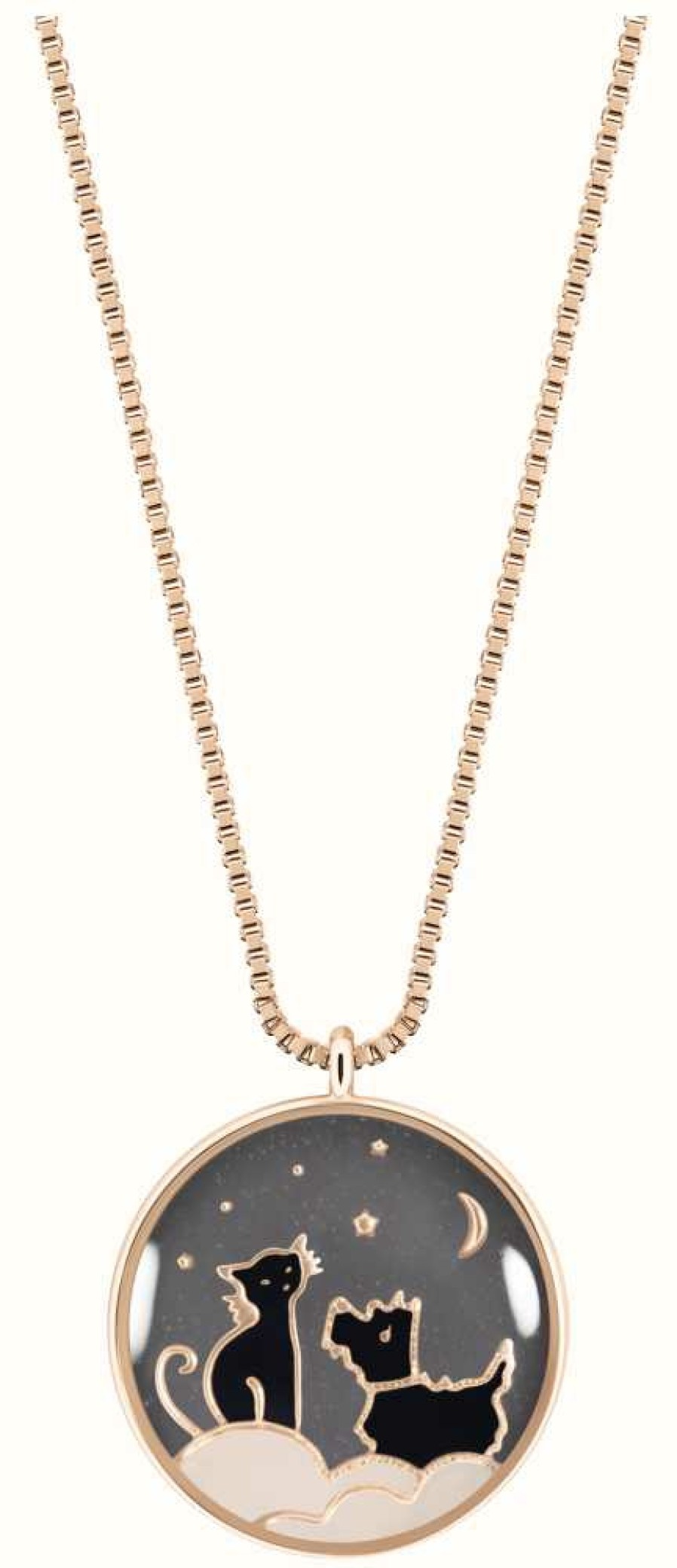 Jewelry Radley Jewellery | Radley Jewellery Night Sky Cat And Dog Pendant Necklace | Rose Gold Tone