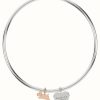 Jewelry Radley Jewellery | Radley Jewellery Women'S Bangle | Silver And Rose Gold Tone | Dog And Heart Charms