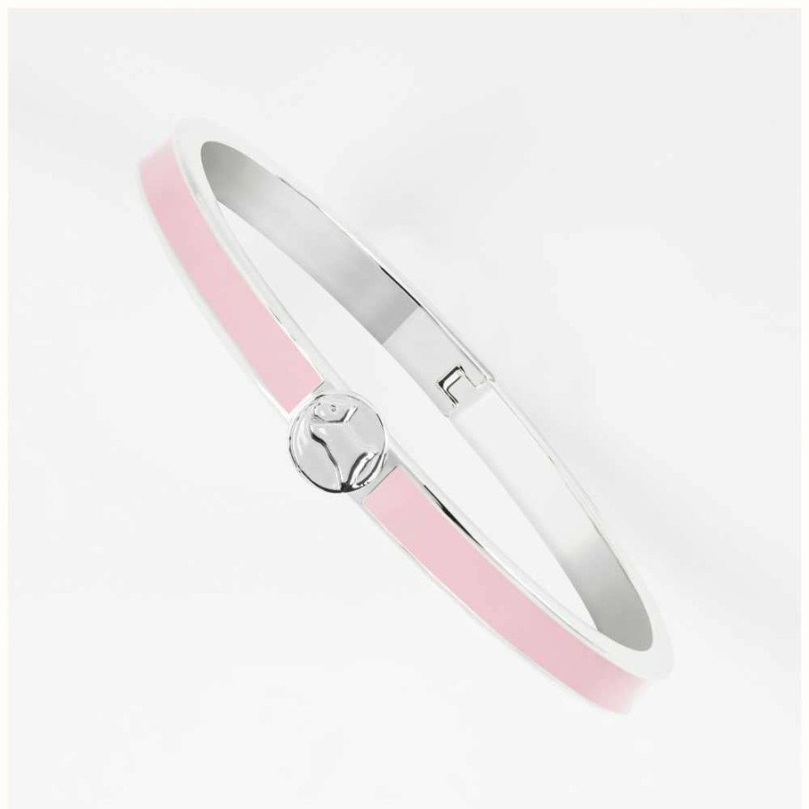 Jewelry Radley Jewellery | Radley Jewellery Cuba Street Bangle | Silver Tone | Pink Insert