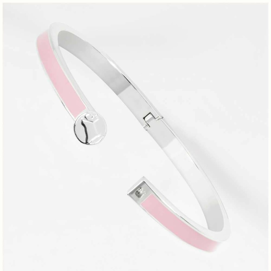 Jewelry Radley Jewellery | Radley Jewellery Cuba Street Bangle | Silver Tone | Pink Insert