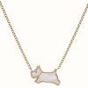 Jewelry Radley Jewellery | Radley Jewellery Radley By Design Necklace | Mother-Of-Pearl Dog Pendant | Rose Gold Tone