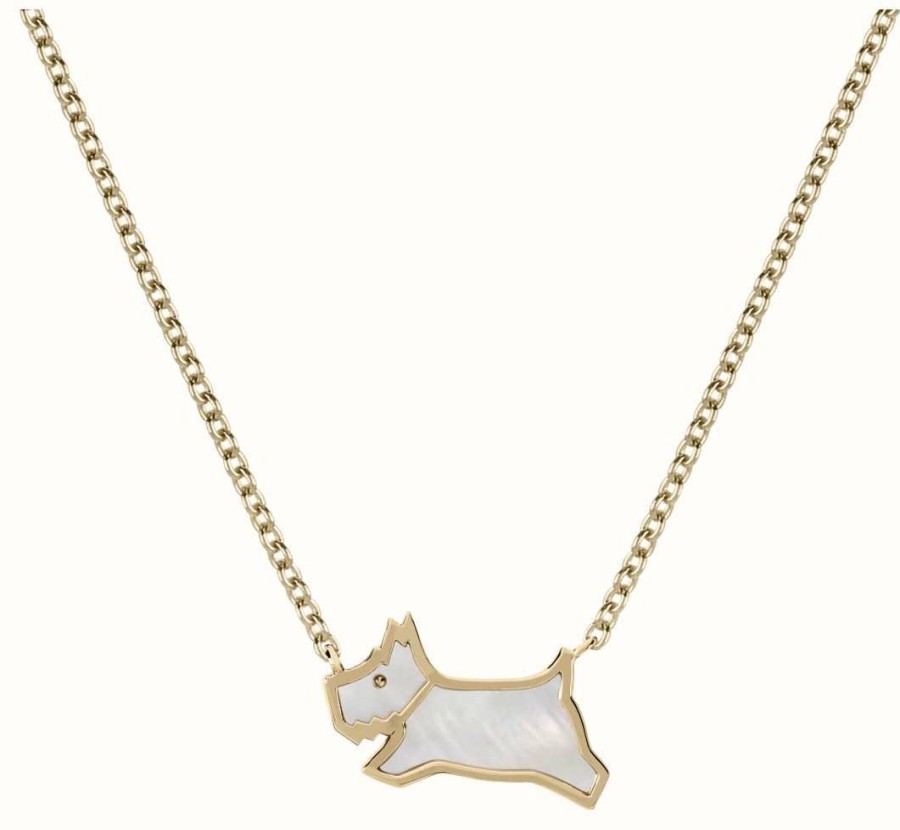 Jewelry Radley Jewellery | Radley Jewellery Necklace | Mother-Of-Pearl Dog Pendant | Gold Tone