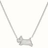 Jewelry Radley Jewellery | Radley Jewellery Mother-Of-Pearl Dog Pendant Necklace | Silver Tone