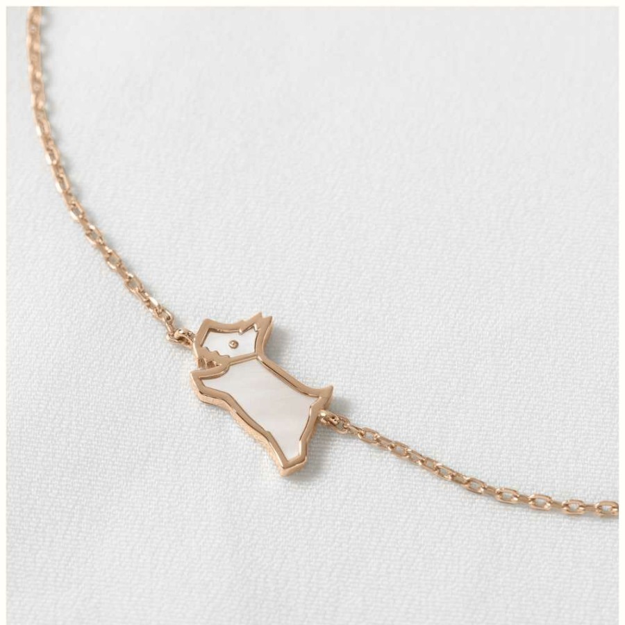 Jewelry Radley Jewellery | Radley Jewellery Mother-Of-Pearl Dog Charm Bracelet | Rose Gold Tone