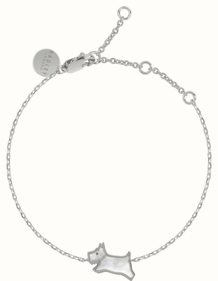 Jewelry Radley Jewellery | Radley Jewellery Mother-Of-Pearl Dog Charm Bracelet | Silver Tone