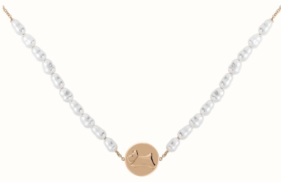 Jewelry Radley Jewellery | Radley Jewellery Provence Street Necklace | Rose Gold Tone | Pearl Beads