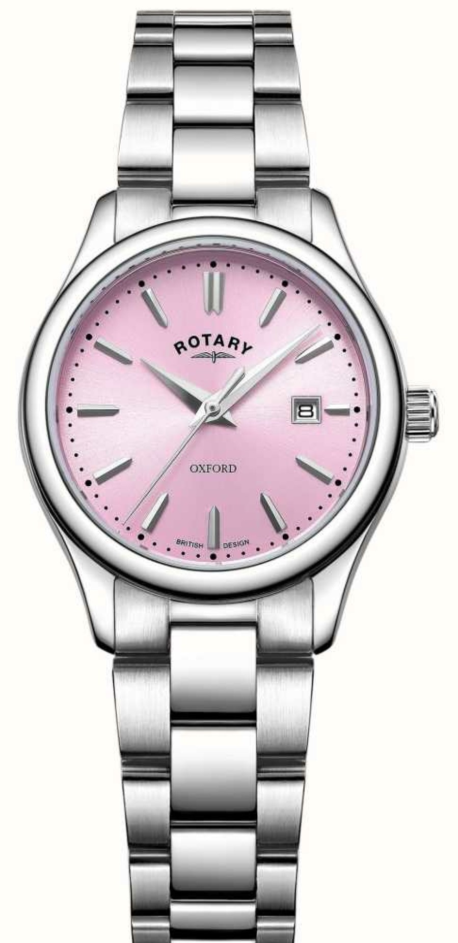 Women'S Rotary | Rotary Women'S Oxford | Pink Dial | Stainless Steel Bracelet