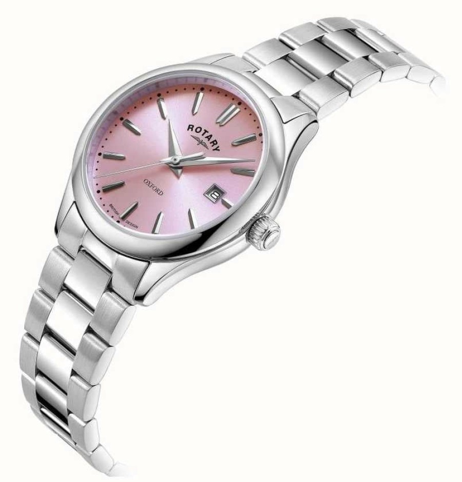 Women'S Rotary | Rotary Women'S Oxford | Pink Dial | Stainless Steel Bracelet