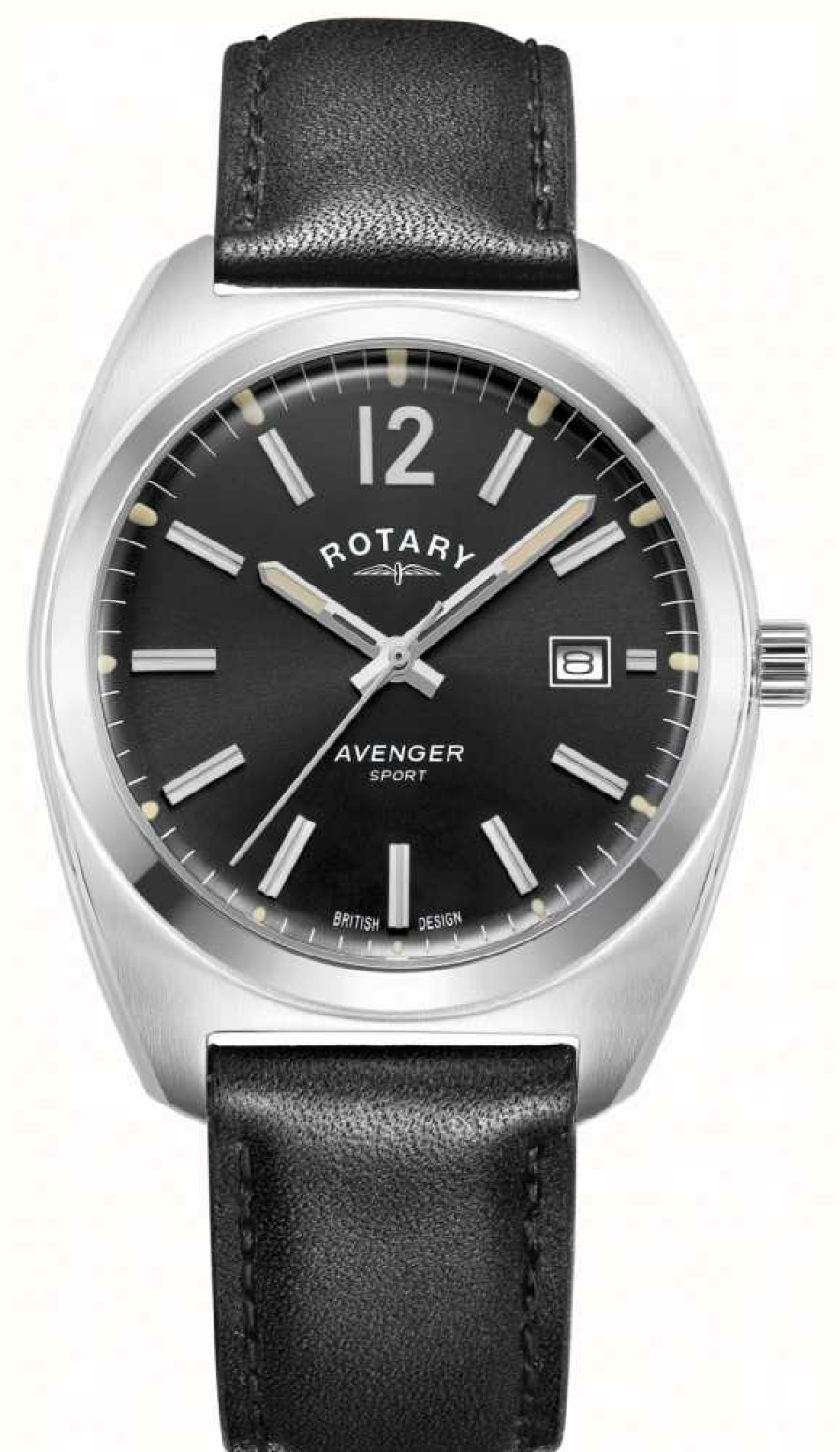 Men'S Rotary | Rotary Men'S Avenger Sport | Black Dial | Black Leather Strap