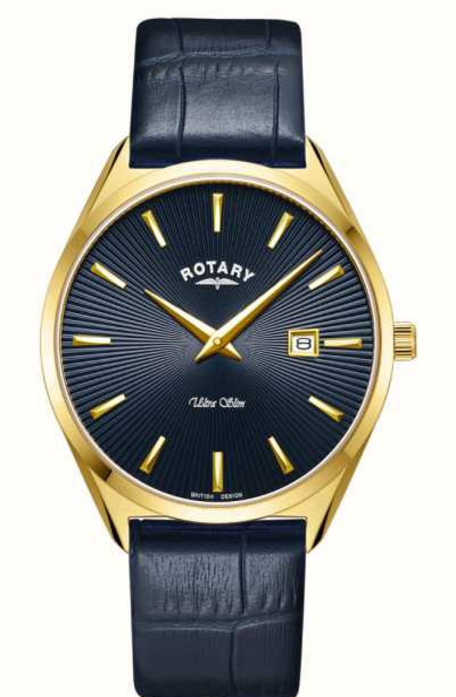 Men'S Rotary | Rotary Men'S Ultra Slim | Blue Dial | Blue Leather Strap