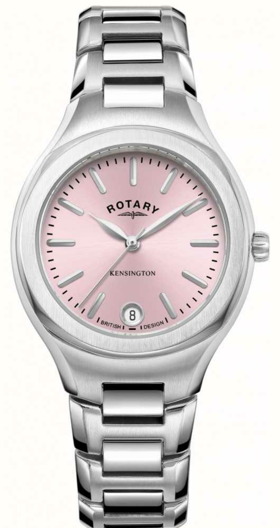 Women'S Rotary | Rotary Women'S Kensington | Pink Dial | Stainless Steel Bracelet