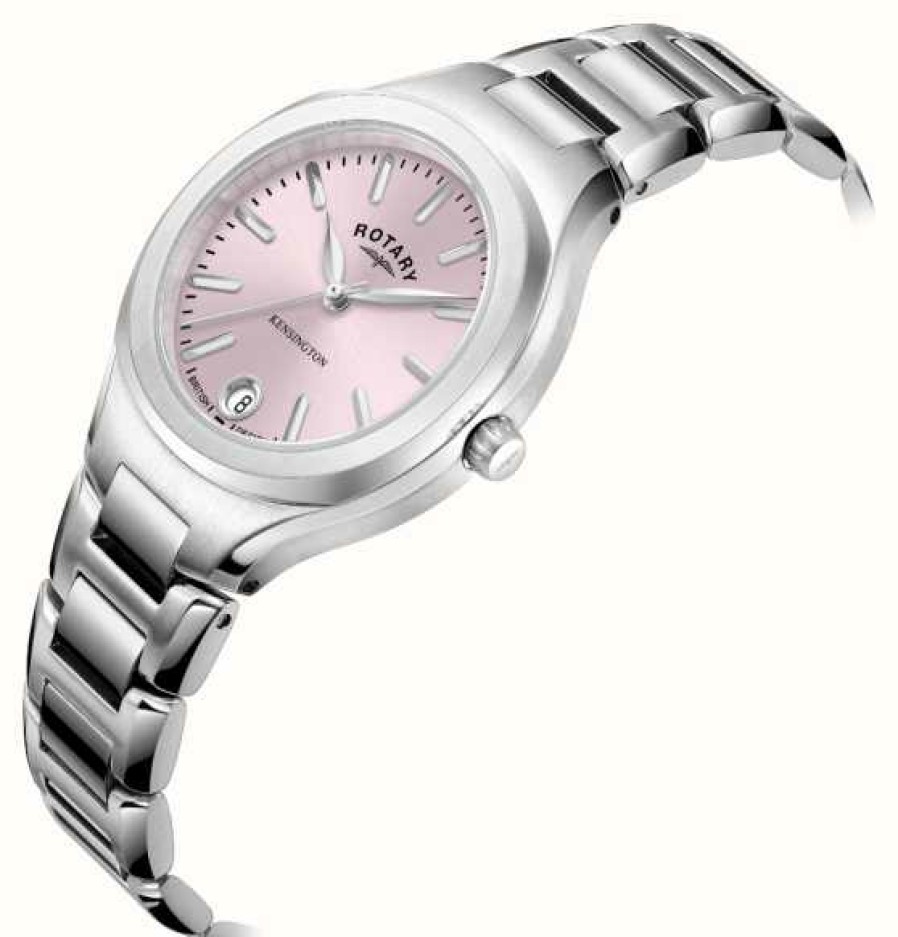 Women'S Rotary | Rotary Women'S Kensington | Pink Dial | Stainless Steel Bracelet