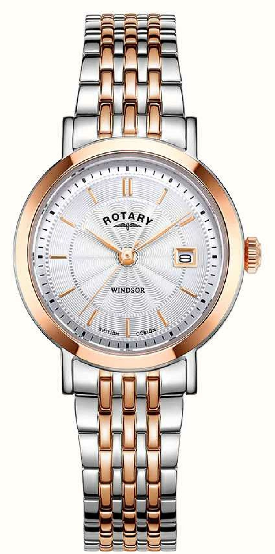 Women'S Rotary | Rotary Women'S Windsor | White Dial | Two Tone Stainless Steel Bracelet