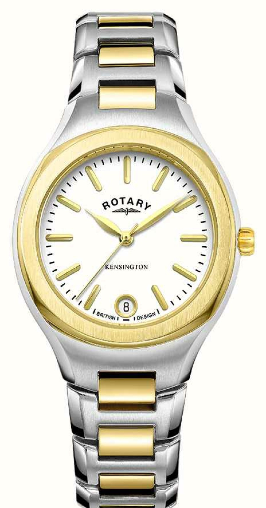 Women'S Rotary | Rotary Women'S Kensington | White Dial | Two Tone Stainless Steel Bracelet