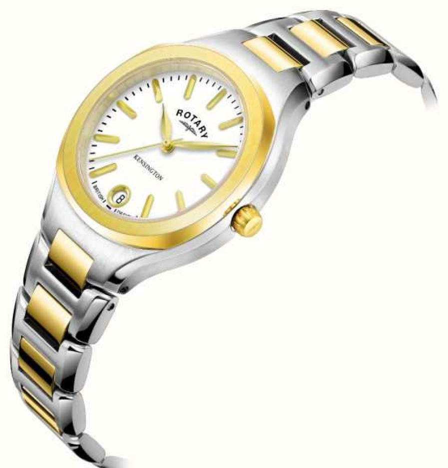 Women'S Rotary | Rotary Women'S Kensington | White Dial | Two Tone Stainless Steel Bracelet