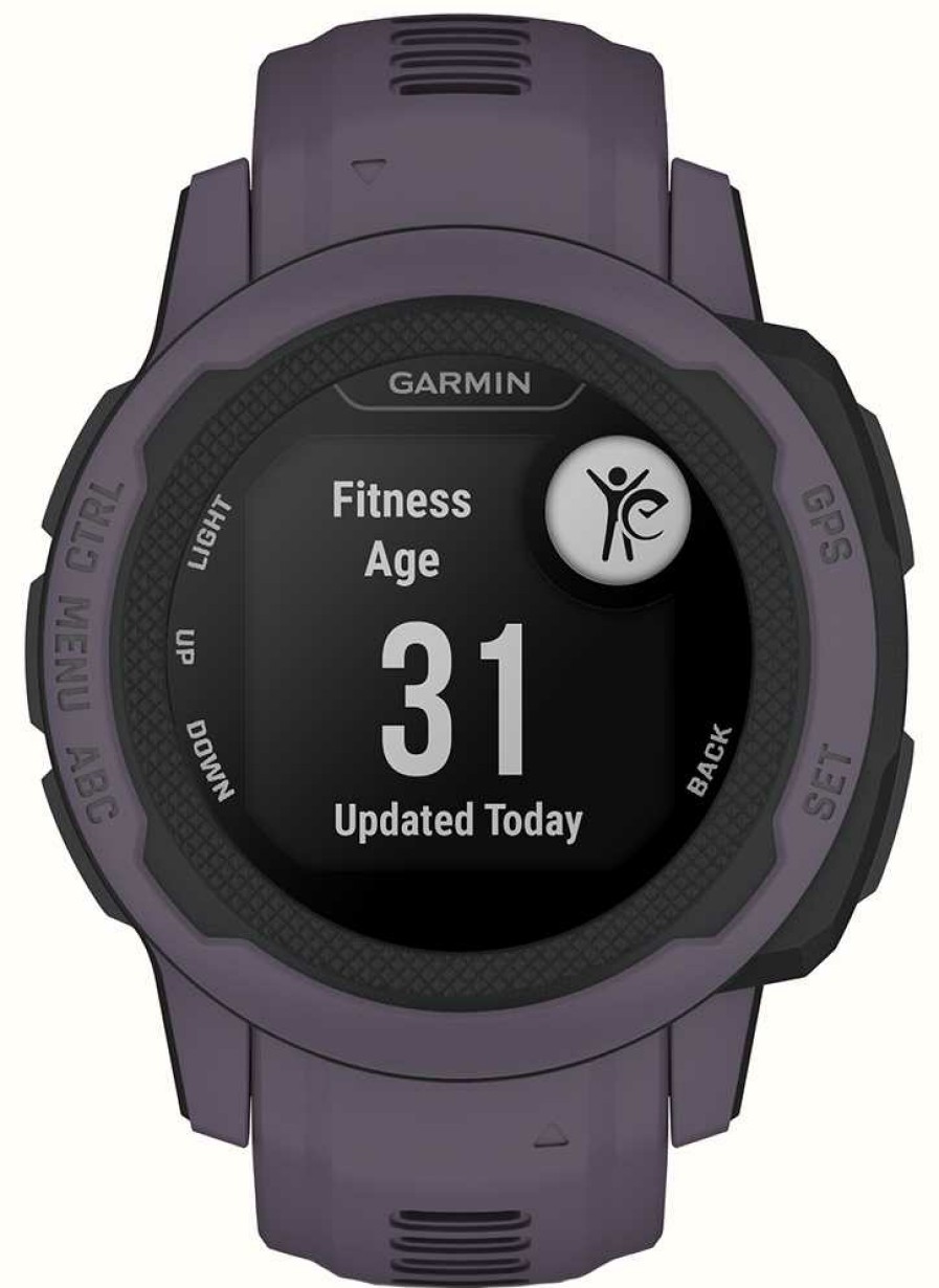 Men'S Garmin | Garmin Instinct® 2S | Deep Orchid | Silicone Strap