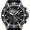 Men'S Emporio Armani | Emporio Armani Men'S | Black Chronograph Dial | Black Silicone Strap