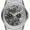 Men'S Armani Exchange | Armani Exchange Men'S | Grey Dial | Moonphase | Stainless Steel Bracelet