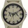 Men'S Armani Exchange | Armani Exchange Men'S | Beige Dial | Beige Silicone Strap