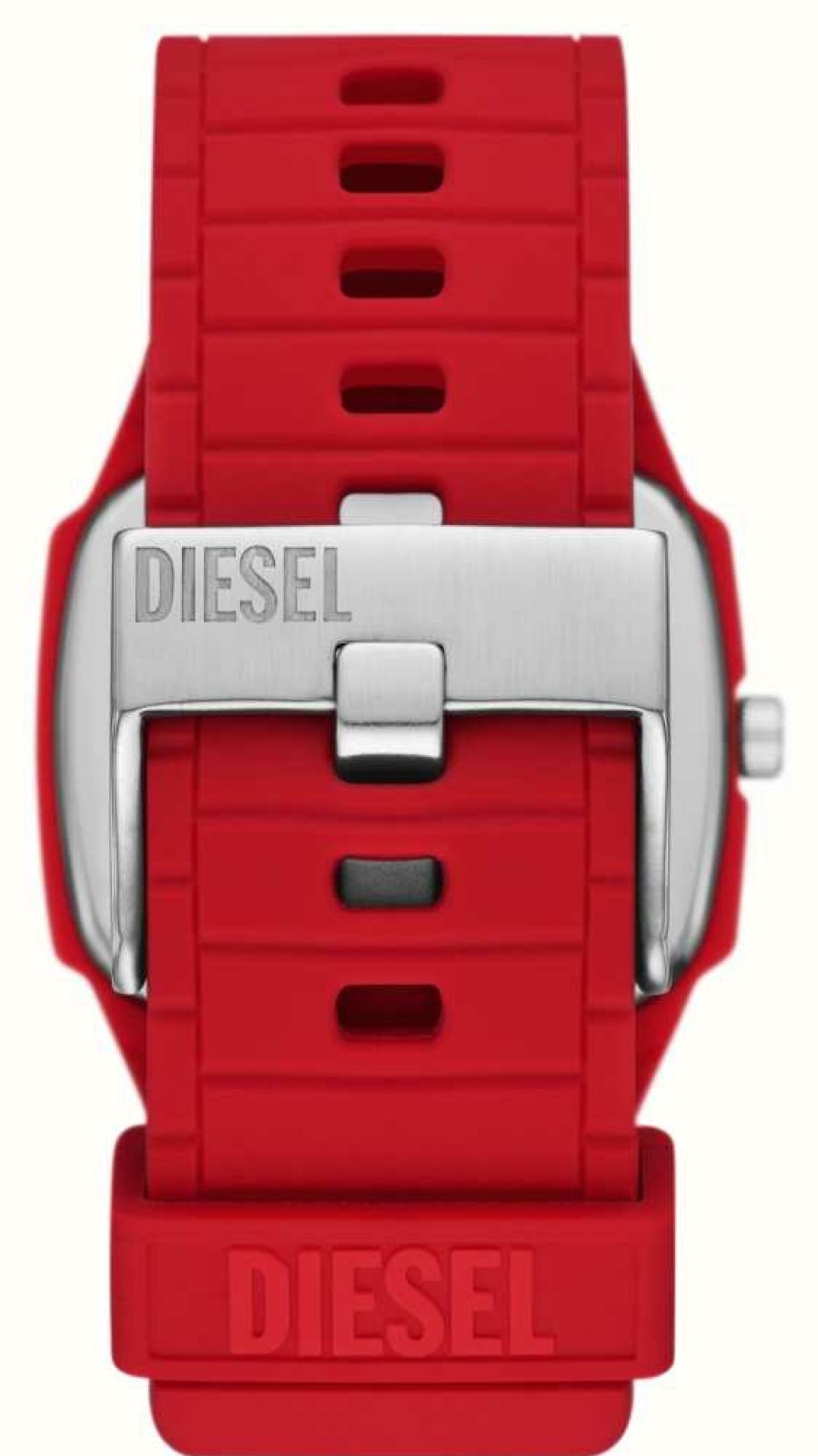 Men'S Diesel | Diesel Cliffhanger 2.0 | Black Dial | Red Silicone Strap