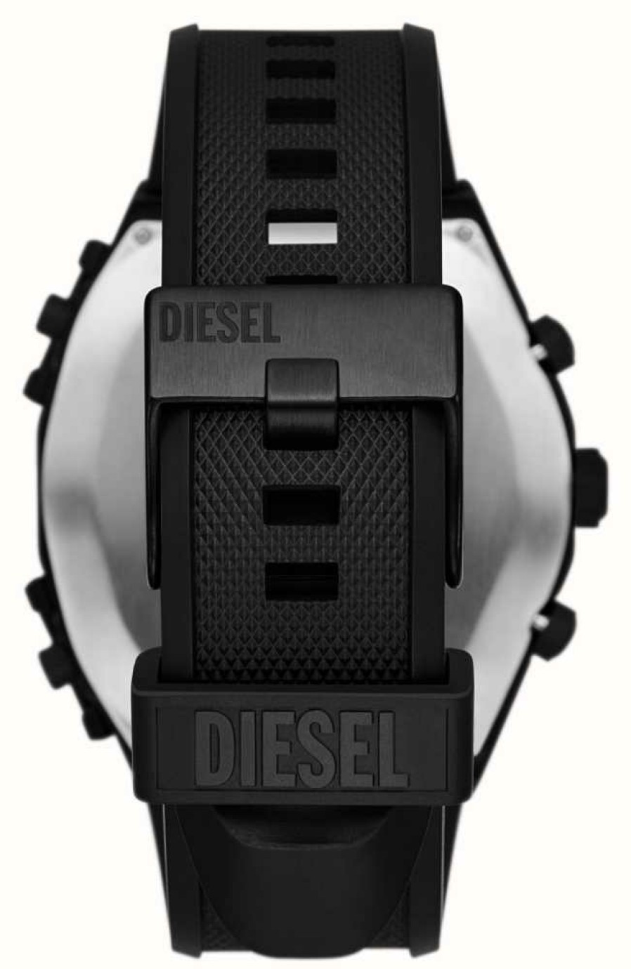 Men'S Diesel | Diesel Sideshow | Black Chronograph Dial | Black Silicone Strap