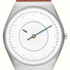 Men'S Skagen | Skagen Grenen | White Dial | Brown Leather Strap