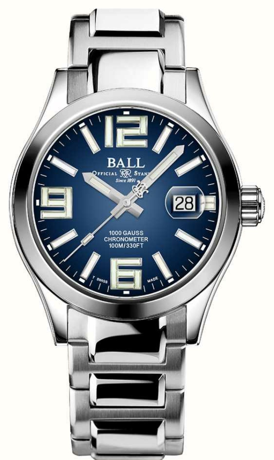 Men'S Ball Watch Company | Ball Watch Company Engineer Iii Legend |40Mm | Blue Dial | Stainless Steel Bracelet | Rainbow