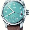 Men'S ORIS | Oris Big Crown Calibre 473 Automatic (38Mm) Blue Dial / Brown Leather Strap