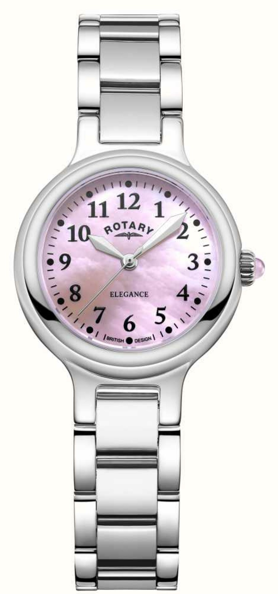 Women'S Rotary | Rotary Elegance | Pink Mother-Of-Pearl Dial | Stainless Steel Bracelet