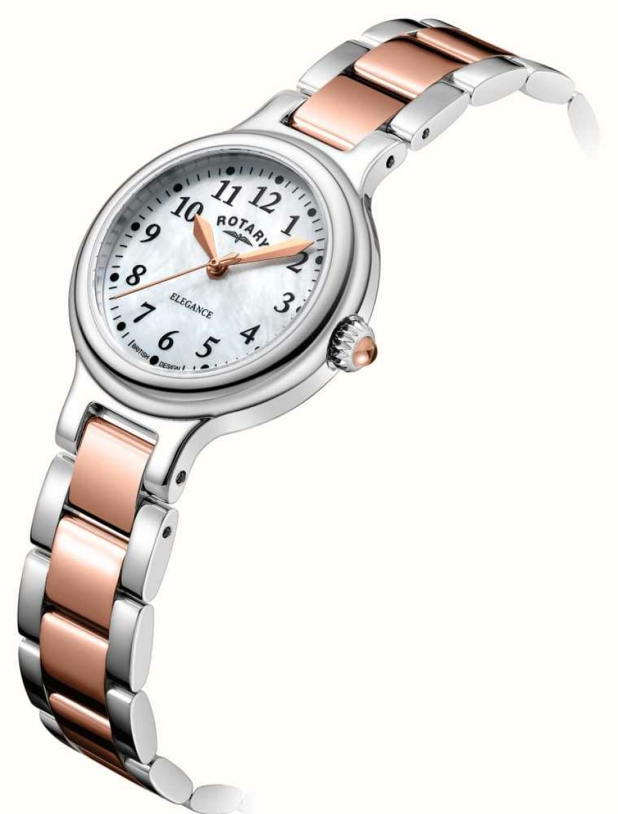 Women'S Rotary | Rotary Elegance | Mother-Of-Pearl Dial | Two Tone Stainless Steel Bracelet