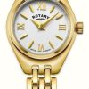 Women'S Rotary | Rotary Balmoral | White Dial | Gold Stainless Steel Bracelet