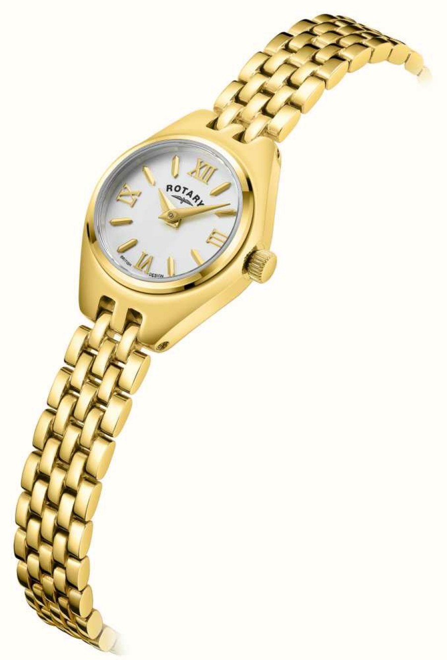 Women'S Rotary | Rotary Balmoral | White Dial | Gold Stainless Steel Bracelet