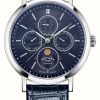 Men'S Rotary | Rotary Windsor | Moonphase | Blue Dial | Blue Leather Strap