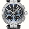 Men'S Herbelin | Herbelin Newport Chronograph Automatic (43.5Mm) Blue Dial / Black Leather Strap