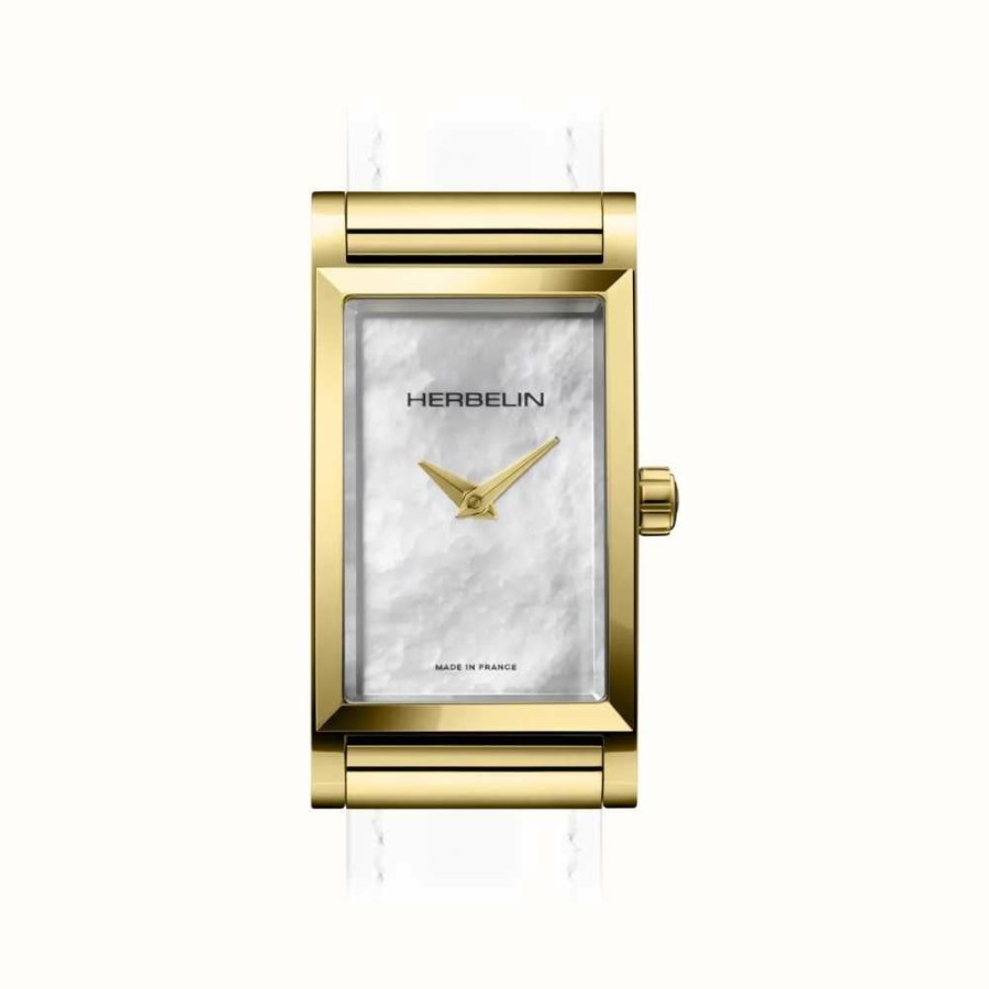 Women'S Herbelin | Herbelin Antares Watch Case - Mother Of Pearl Dial / Gold Pvd Steel - Case Only