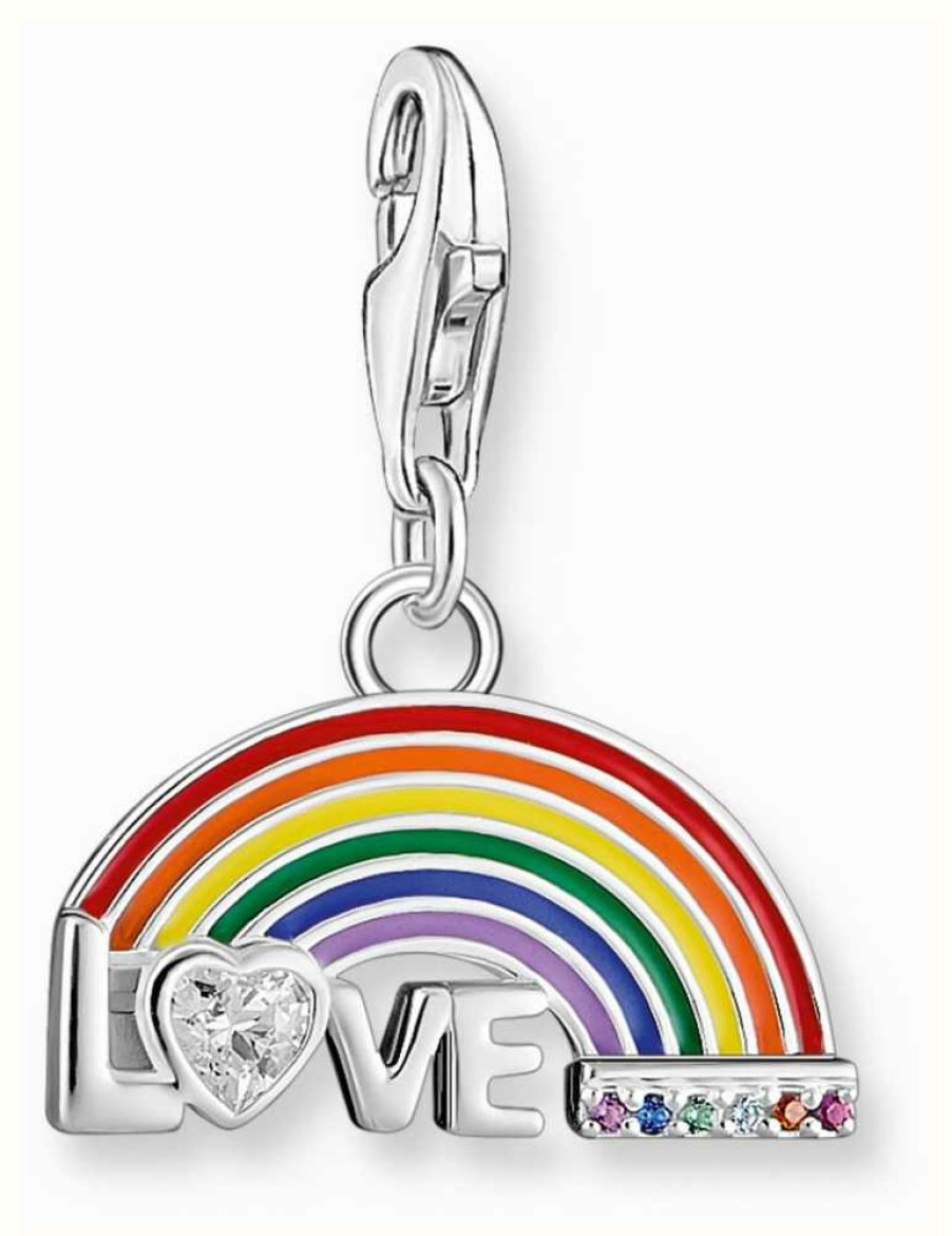 Jewelry Thomas Sabo Jewellery | Thomas Sabo Rainbow Love Charm | Sterling Silver | Enamel And Crystal