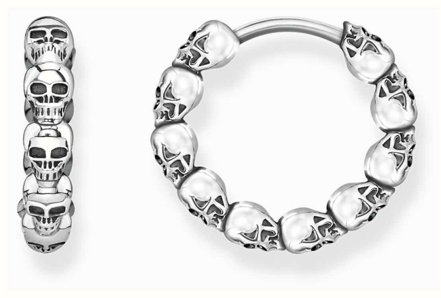 Jewelry Thomas Sabo Jewellery | Thomas Sabo Hoop Earrings | Skulls | Sterling Silver