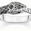 Jewelry Thomas Sabo Jewellery | Thomas Sabo Ring Blackened Snake | Rebel At Heart | Eu 60 (Uk S - S 1/2)