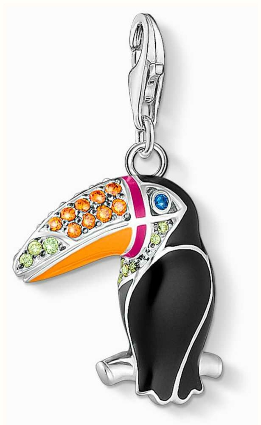 Jewelry Thomas Sabo Jewellery | Thomas Sabo Toucan Bird Charm | Sterling Silver | Crystal Set