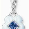 Jewelry Thomas Sabo Jewellery | Thomas Sabo Blue Flower Charm | Sterling Silver | Crystal Set