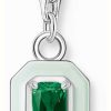 Jewelry Thomas Sabo Jewellery | Thomas Sabo Green Crystal Charm | Sterling Silver | Crystal Set