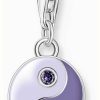 Jewelry Thomas Sabo Jewellery | Thomas Sabo Purple Yin And Yang Charm | Sterling Silver | Crystal Set